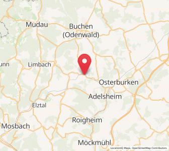 Map of Seckach, Baden-Wurttemberg