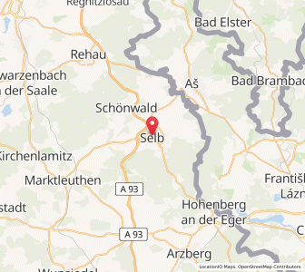 Map of Selb, Bavaria