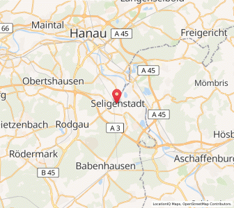 Map of Seligenstadt, Hesse