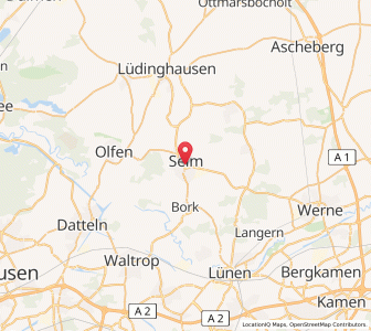 Map of Selm, North Rhine-Westphalia