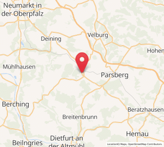 Map of Seubersdorf, Bavaria
