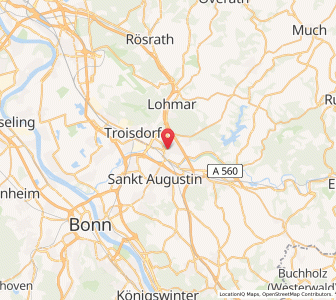 Map of Siegburg, North Rhine-Westphalia