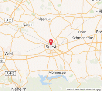 Map of Soest, North Rhine-Westphalia