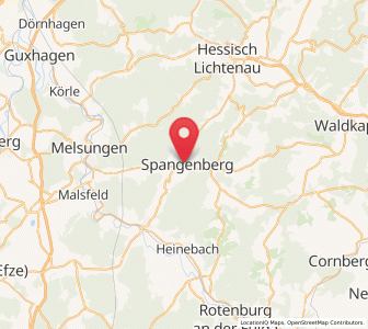 Map of Spangenberg, Hesse