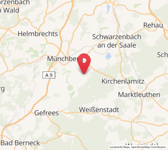 Map of Sparneck, Bavaria