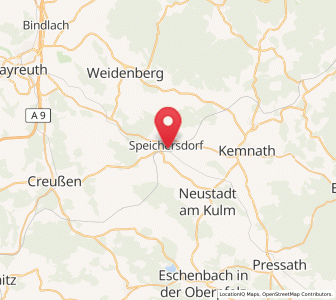 Map of Speichersdorf, Bavaria