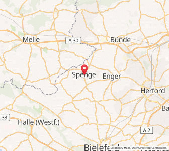 Map of Spenge, North Rhine-Westphalia