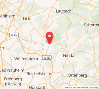 Map of Hungen-Steinheim, Hesse