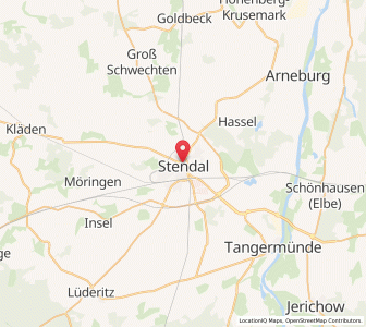 Map of Stendal, Saxony-Anhalt