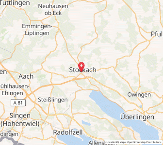 Map of Stockach, Baden-Wurttemberg