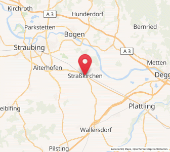 Map of Straßkirchen, Bavaria