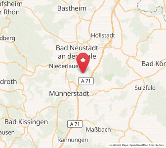 Map of Strahlungen, Bavaria