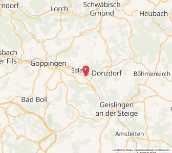 Map of Süßen, Baden-Wurttemberg