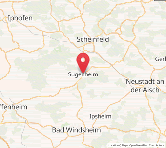 Map of Sugenheim, Bavaria