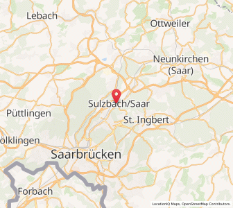 Map of Sulzbach/Saar, Saarland