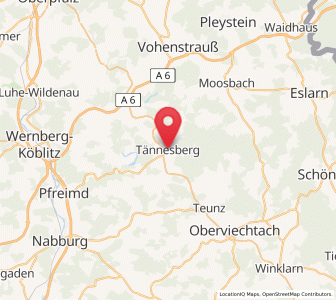 Map of Tännesberg, Bavaria