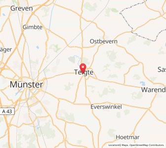Map of Telgte, North Rhine-Westphalia