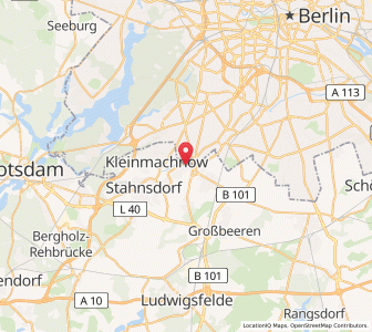 Map of Teltow, Brandenburg