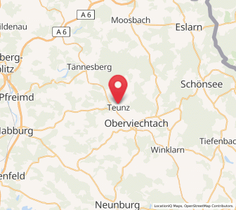 Map of Teunz, Bavaria