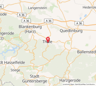 Map of Thale, Saxony-Anhalt