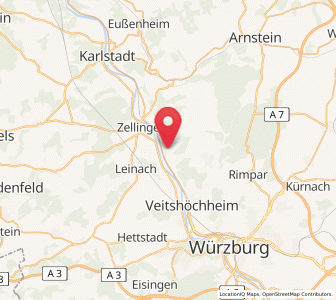 Map of Thüngersheim, Bavaria