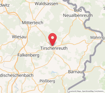 Map of Tirschenreuth, Bavaria