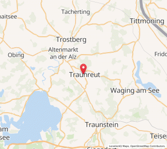 Map of Traunreut, Bavaria