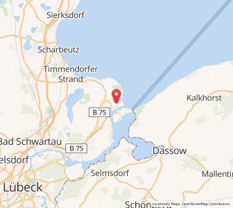 Map of Travemünde, Schleswig-Holstein