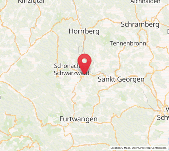 Map of Triberg, Baden-Wurttemberg