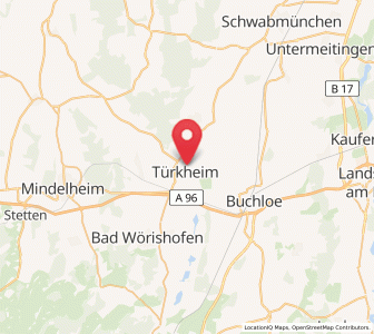 Map of Türkheim, Bavaria