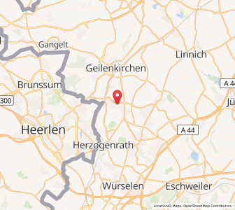 Map of Übach-Palenberg, North Rhine-Westphalia