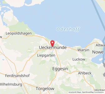 Map of Ueckermünde, Mecklenburg-Vorpommern