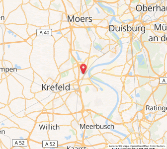 Map of Uerdingen, North Rhine-Westphalia