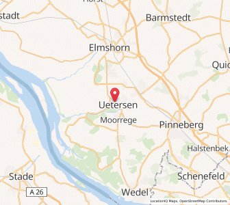 Map of Uetersen, Schleswig-Holstein