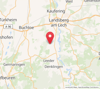 Map of Unterdießen, Bavaria