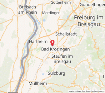 Map of Bad Krozingen, Baden-Wurttemberg