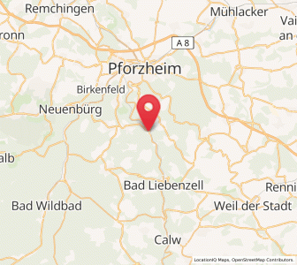 Map of Unterreichenbach, Baden-Wurttemberg