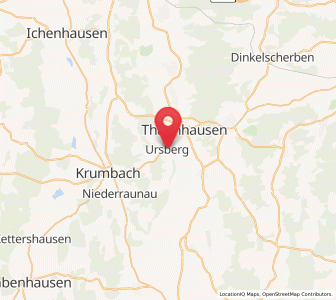 Map of Ursberg, Bavaria