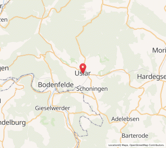 Map of Uslar, Lower Saxony