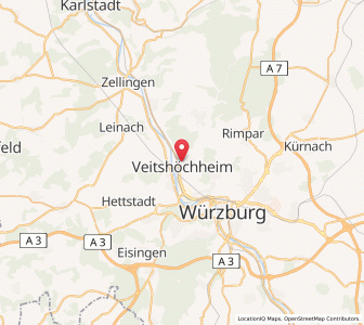 Map of Veitshöchheim, Bavaria