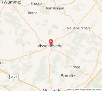 Map of Visselhövede, Lower Saxony