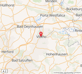 Map of Vlotho, North Rhine-Westphalia