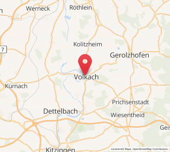 Map of Volkach, Bavaria
