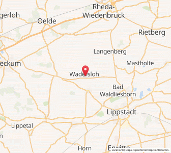 Map of Wadersloh, North Rhine-Westphalia