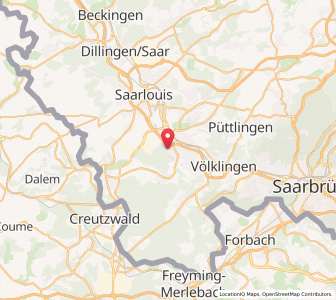 Map of Wadgassen, Saarland