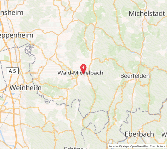 Map of Wald-Michelbach, Hesse