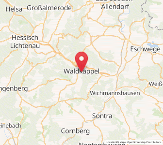 Map of Waldkappel, Hesse