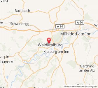 Map of Waldkraiburg, Bavaria