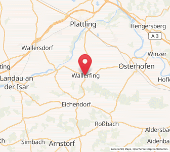 Map of Wallerfing, Bavaria