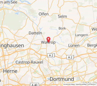 Map of Waltrop, North Rhine-Westphalia